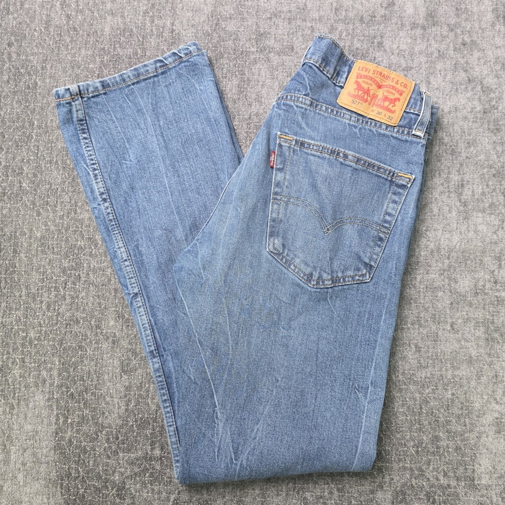 Levis Jeans Mens 30x32 Blue 527 Bootcut Western Cowboy Rodeo Ranch Denim Pants
